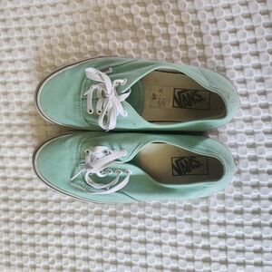 Vans Mint Green Canvas Sneakers